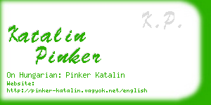 katalin pinker business card